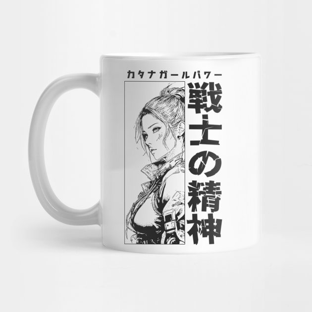 Anime Warrior Girl T-Shirt Hoodie Sticker Case Mug Apparel Wall Art Pillow Magnet Tote Bag Tapestrie by DazzlMe